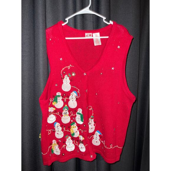 Ugly Christmas Sweater Xmas Size 1X Vest - Picture 1 of 3